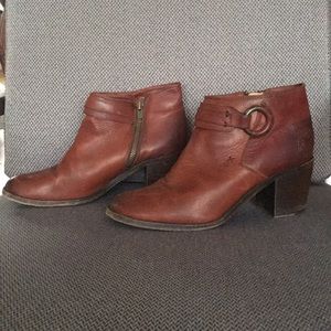 Frye Company Cognac Ankle Booties